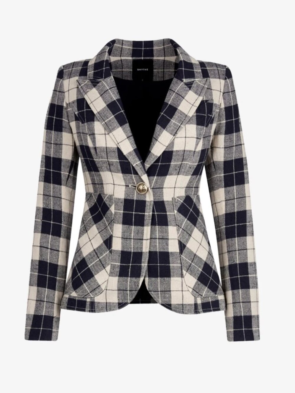 Smythe Patch Pocket Duchess Blazer in Navy/Cream, size 8 (fits 4/6)